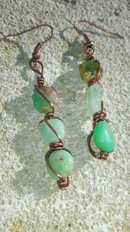 Chrysopraas oorbellen