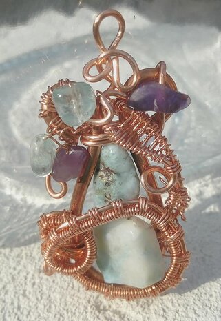 larimar met amethist